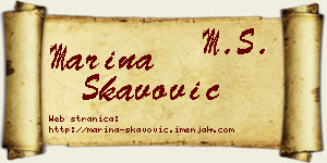 Marina Škavović vizit kartica